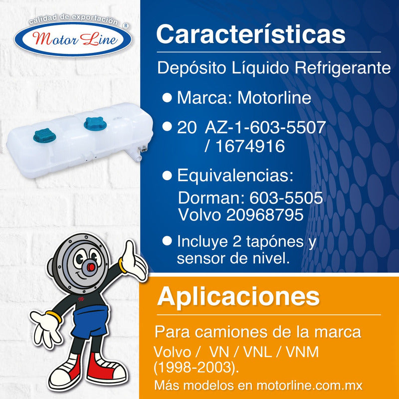 020 / Depósito Refrigerante / Volvo / 603-5507 / 1674916