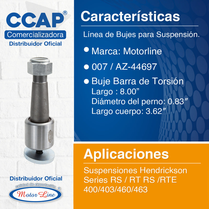 007 / Buje Barra Torsión / Hendrickson 229610 / Gaf 13518.