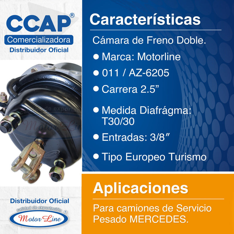 2 Rotochambers T30/30  Europeo Cámara De Freno Doble