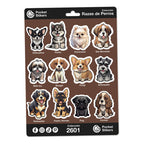 10 Planillas Stikers Calcomanias Pegatinas Razas Perros Cute