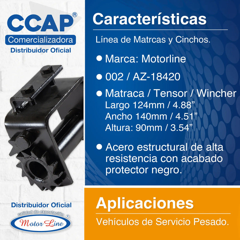 Matraca Tensor Para Banda 4 Pulgadas ( Wincher ) Negro