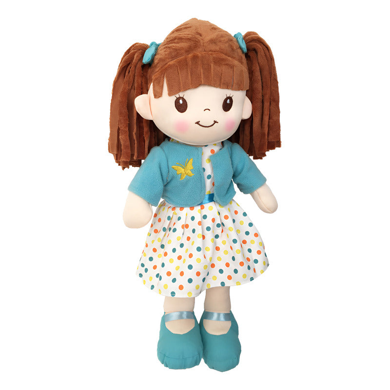 Muñeca De Trapo Y Tela Sherri Color Azul 40 Cm Marca Linzy Toys