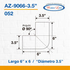 052 / Codo Silicón / Cople 90 Grados / 6 X 6  Diámetro 3.5 Azul