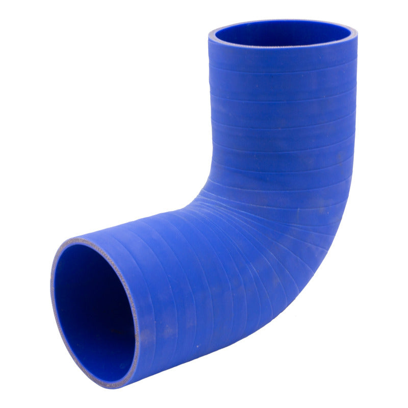 052 / Codo Silicón / Cople 90 Grados / 6 X 6  Diámetro 3.5 Azul