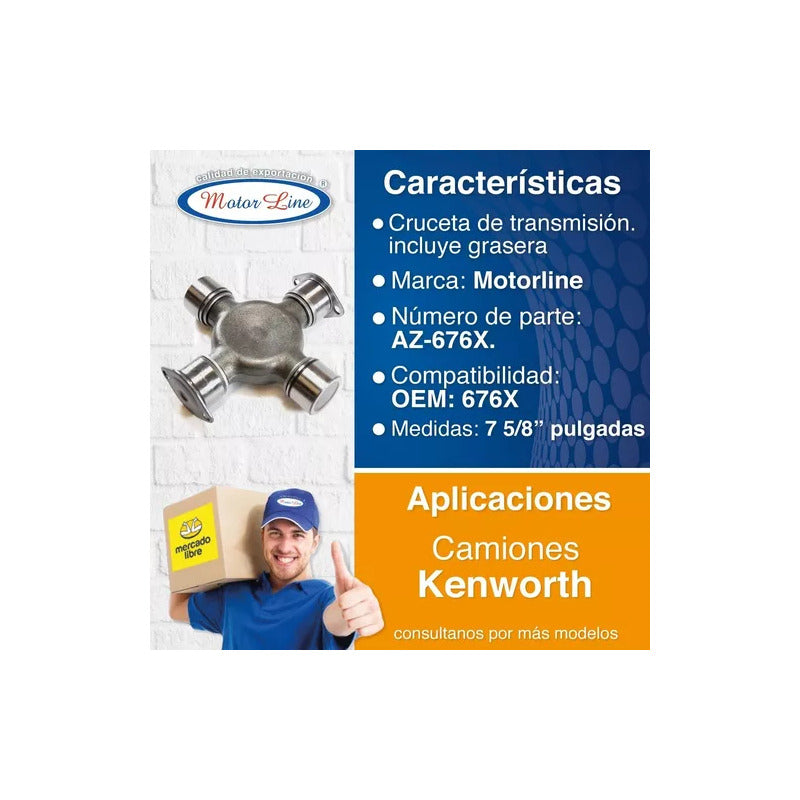 015 / Cruceta / 7 5/8 Pulgadas / Kenworth 2007 / Az-676x