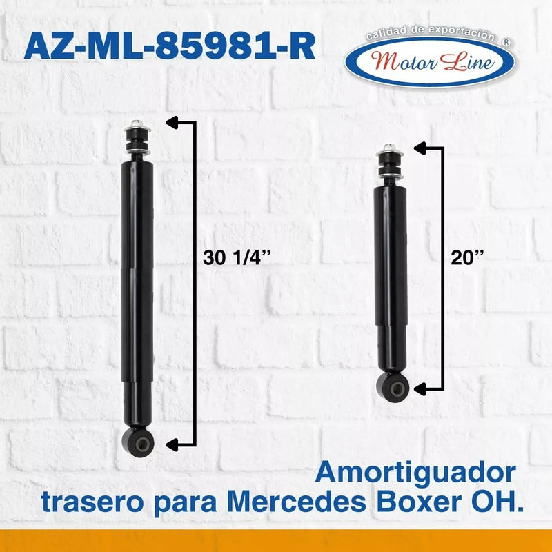 155 / Amortiguador / Trasero / 30.25 / Mercedes Boxer