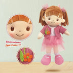 Muñeca De Trapo Y Tela Lorena Color Rosa Falda De Tul