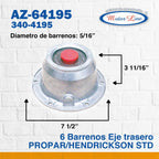 013 / Tapa Maza Hendrickson / Aceite / 6 Barrenos / 7.5 In.