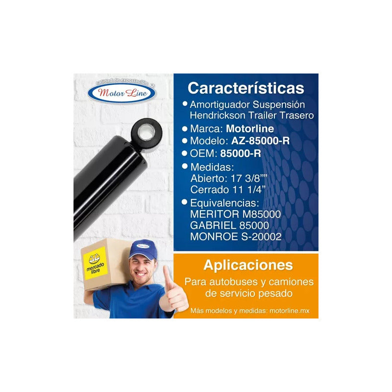 101 / Amortiguador / Trasero / Hendrickson / Az-85000-r