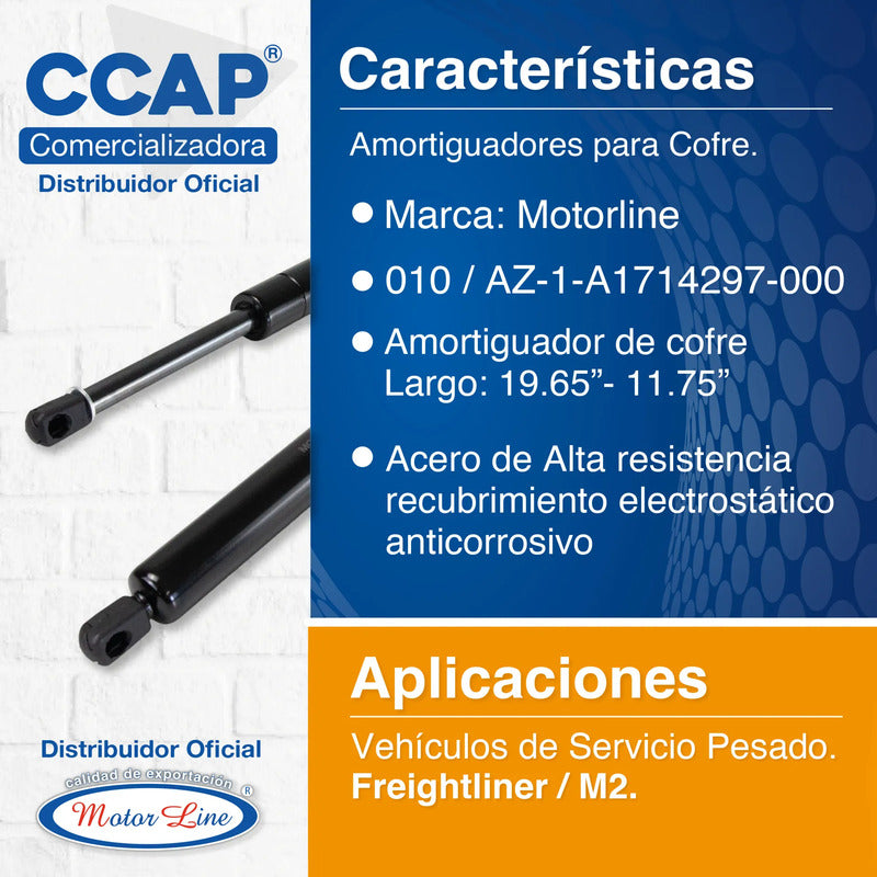 Amortiguador Para Cofre / Largo 19.65 / Freightliner / M2
