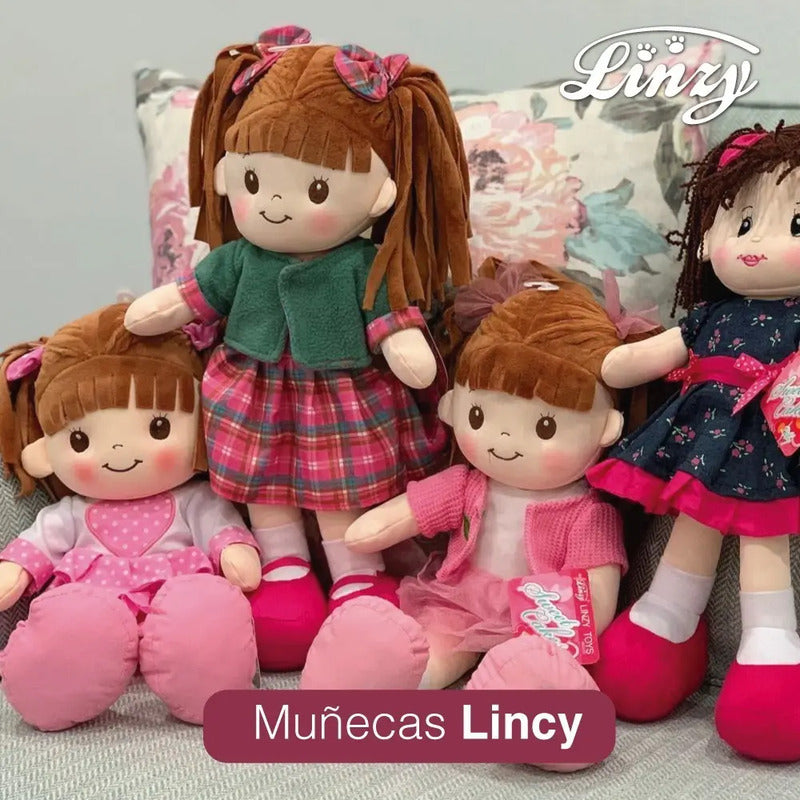 Muñeca De Trapo Y Tela Chloe Color Fiusha
