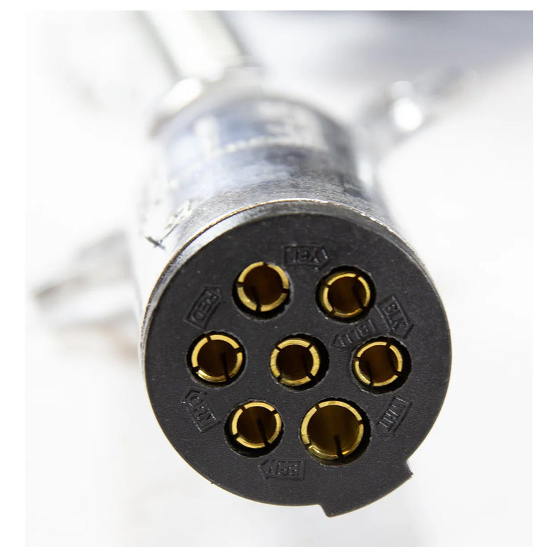 002 / Cable Negro En Espiral Con Conectores De 7 Hilos