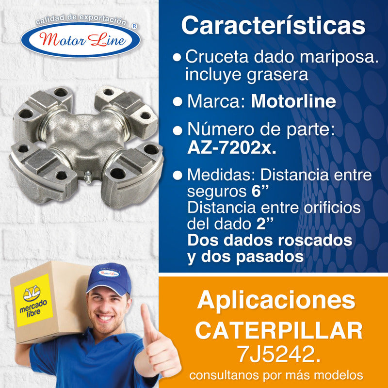 030 / Cruceta 6 In Caterpillar Serie 1710 1760 1810 Az-7202x