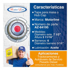 013 / Tapa Maza Hendrickson / Aceite / 6 Barrenos / 7.5 In.