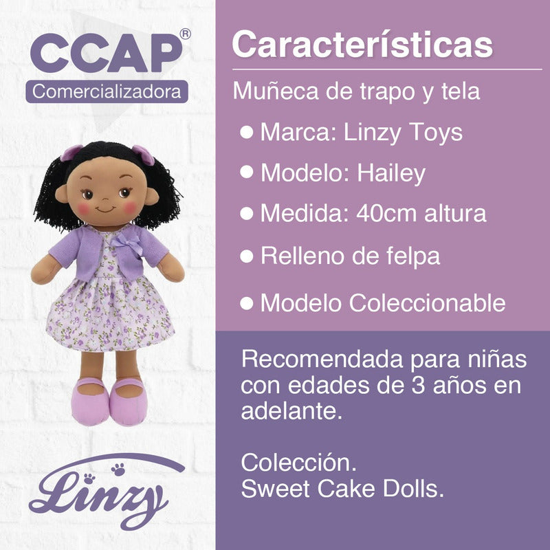 Muñeca De Trapo Y Tela / Hailey / Linzy Toys