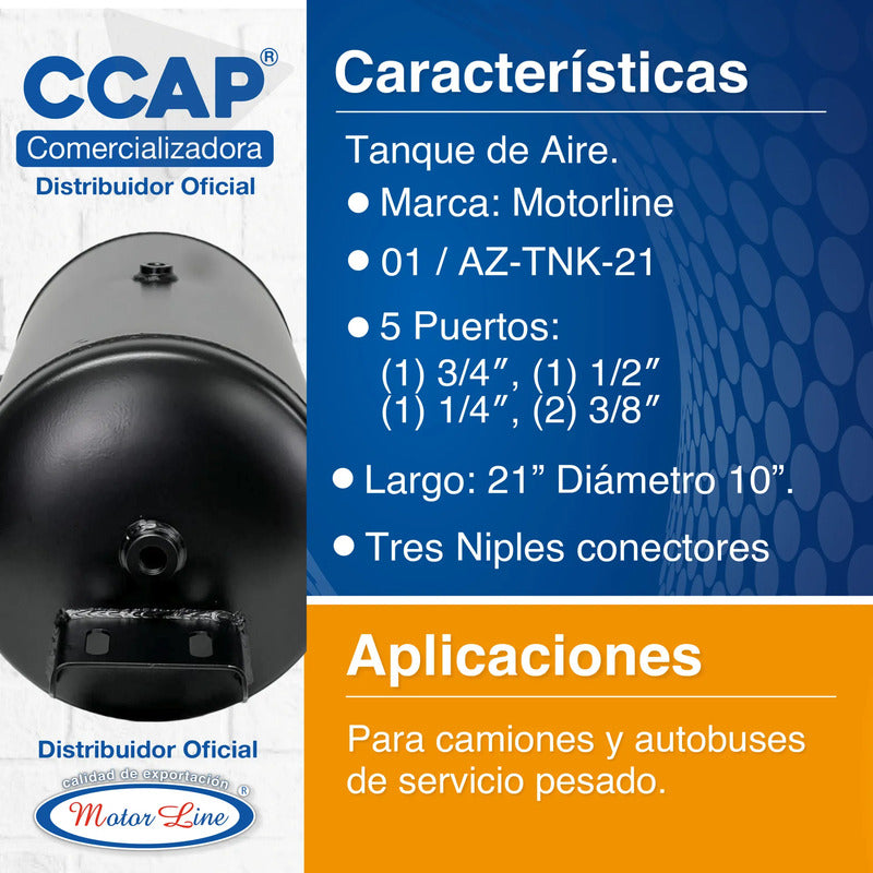 Tanque De Aire 21 X 10 Camiones Y Trailers Motorline.