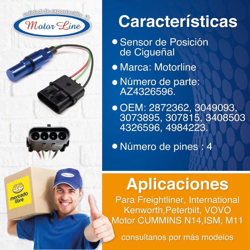 031 / Sensor Posición Cigüeñal  Cmms  L10 N14 M11 Ism Isx