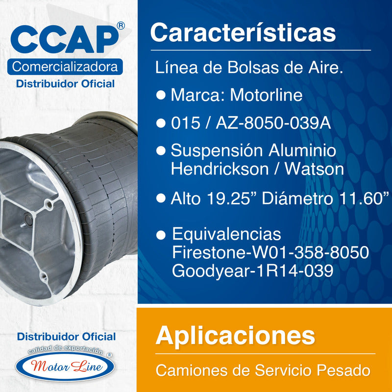 015 / Bolsa Aire Suspensión Aluminio / Hendrickson / Watson
