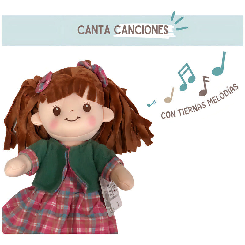 Muñeca De Trapo Y Tela Juliana Linzy Toys Con Chaleco Removible 40cm