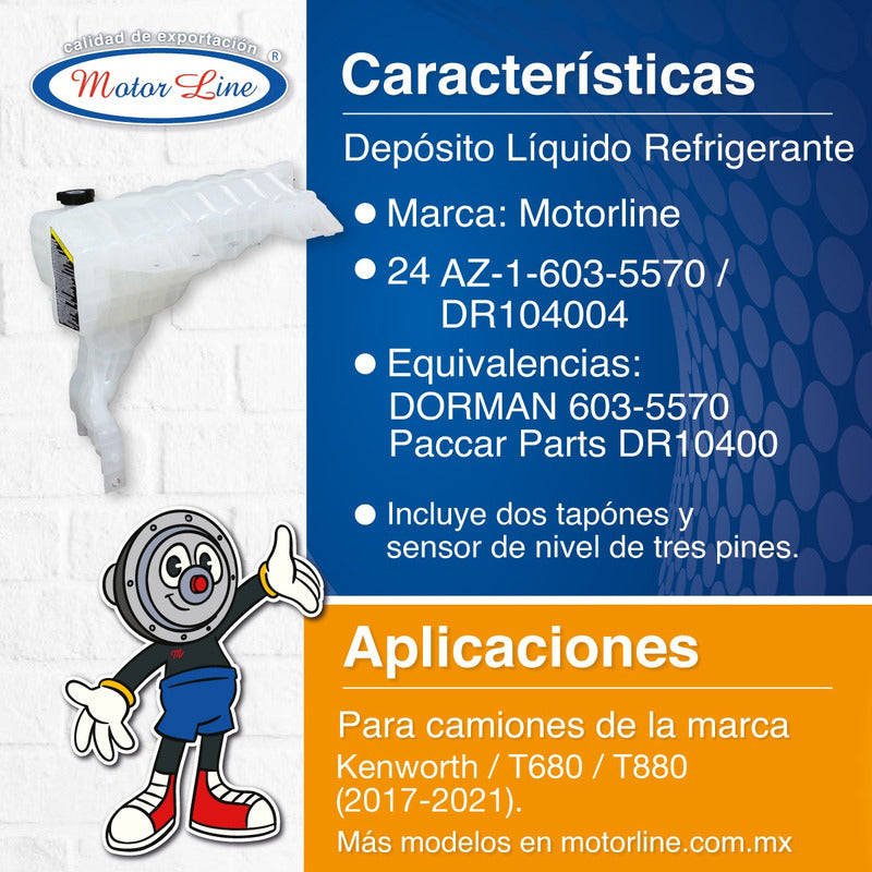 024 / Depósito Líquido Refrigerante / Kenworth T680 / T880