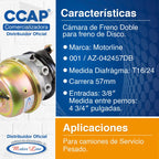 2 Rotochambers T16-24 Cámaras Dobles Freno De Disco