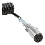 002 / Cable Negro En Espiral Con Conectores De 7 Hilos