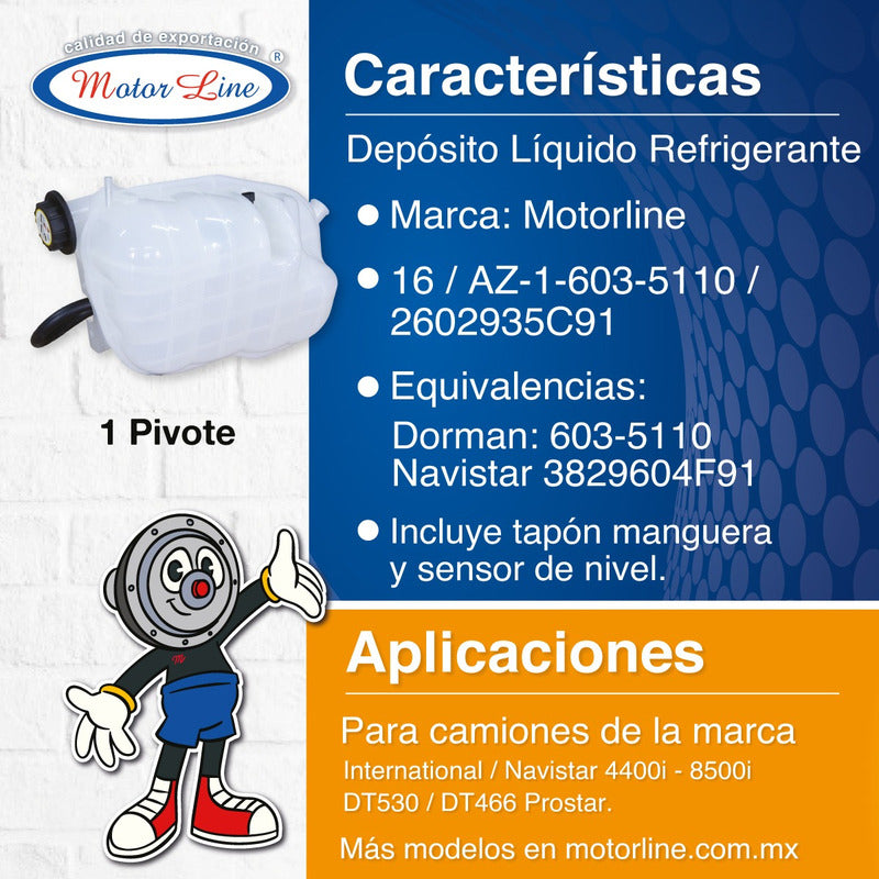 016 / Depósito Refrigerante / International / Dt530 / Dt466