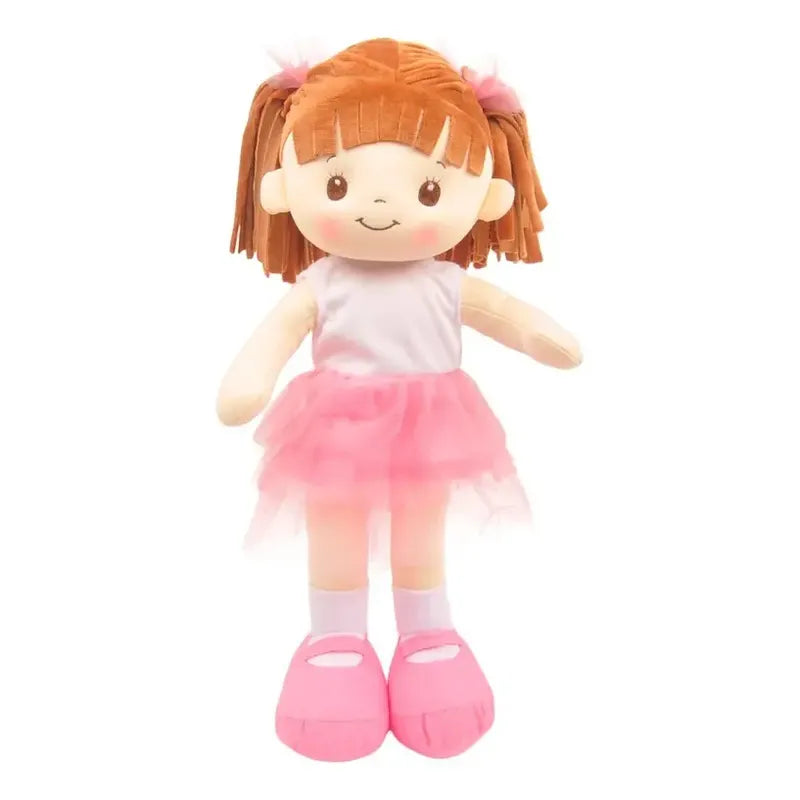 Muñeca De Trapo Y Tela Lorena Color Rosa Falda De Tul