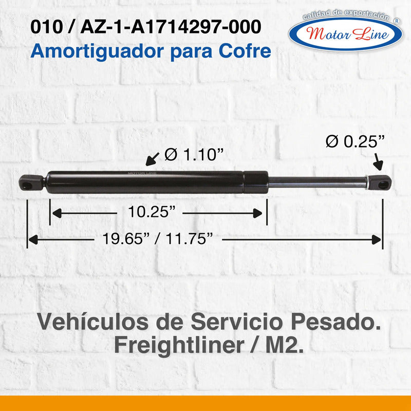 Amortiguador Para Cofre / Largo 19.65 / Freightliner / M2
