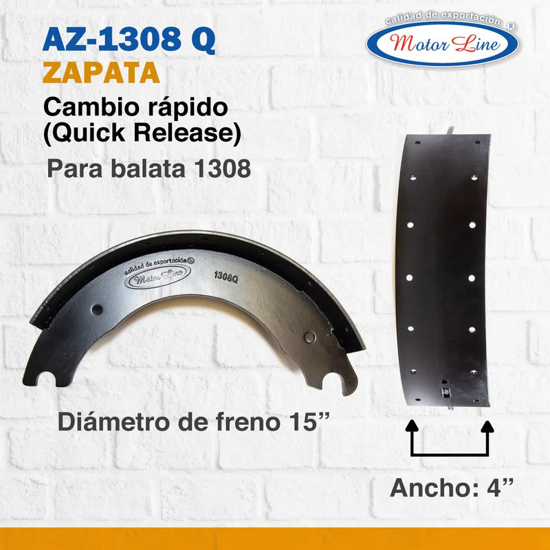 001 / Zapata / 1308 / 15 X 4 / Delantera.