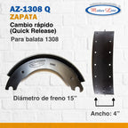 001 / Zapata / 1308 / 15 X 4 / Delantera.