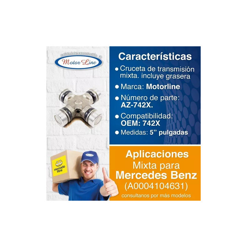 016 / Cruceta / 5 Pulgadas / Mercedes Autobús / Az-742x