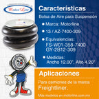 013 / Bolsa De Aire Para Suspensión  / Freightliner