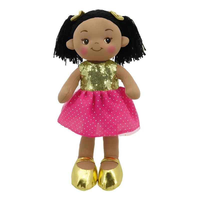 Muñeca De Trapo Y Tela Chloe Color Fiusha