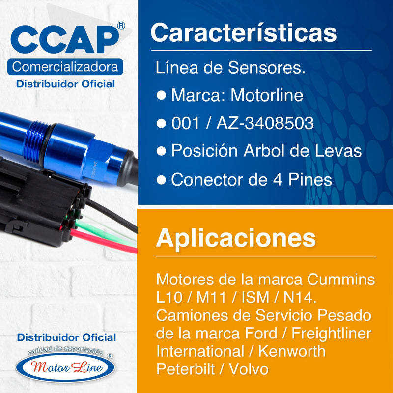 001 / Sensor Posición Árbol Levas / Cmms / L10 / N14 M11 Ism