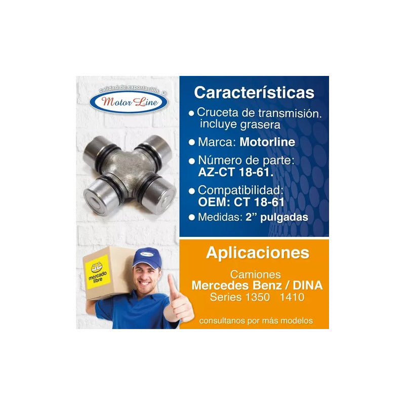 031 / Cruceta / 2 Pulgadas / Mercedes / Dina / Az-ct18-61.