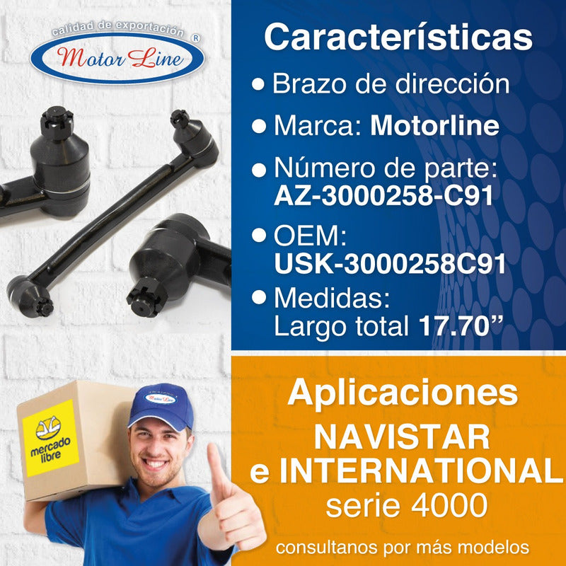 012 / Brazo Dirección Largo: 17.70 International / Navistar