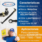 002 / Brazo Dirección  Largo: 28.5 / Kenworth T300 T600 T900