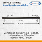 Amortiguador Para Cofre / Largo 32.76 International Prostar