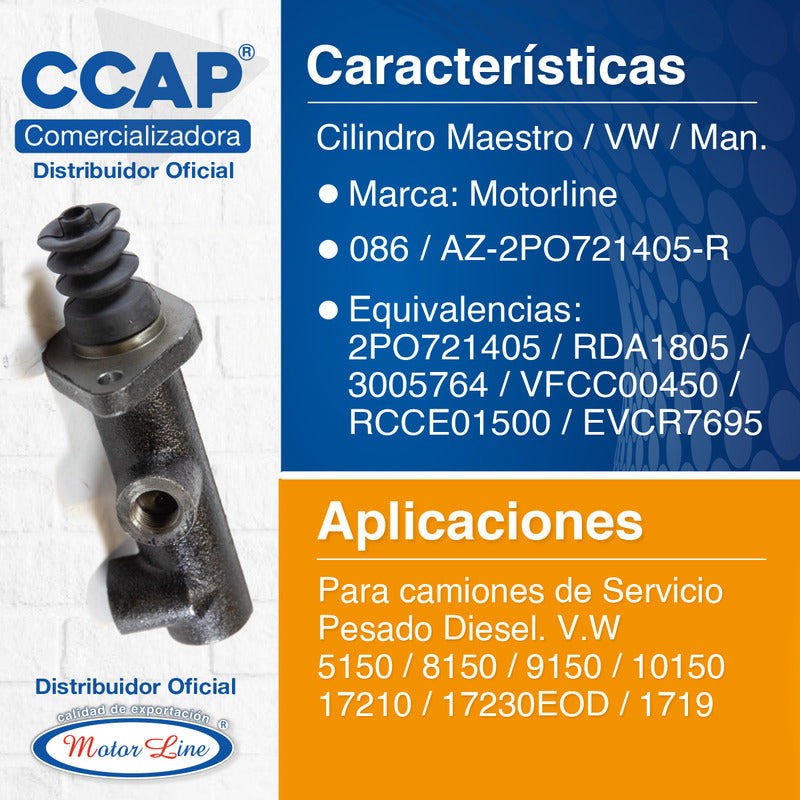 086 / Cilindro Maestro / Vw / Man / Az-2po721405-r