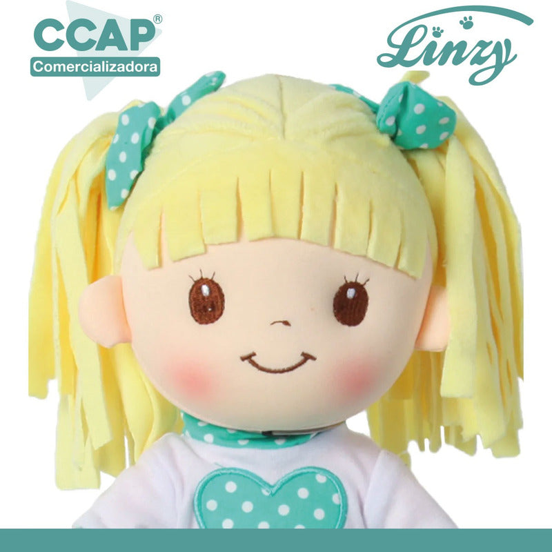 Muñeca De Trapo Y Tela / Sophia Turquoise / Linzytoys