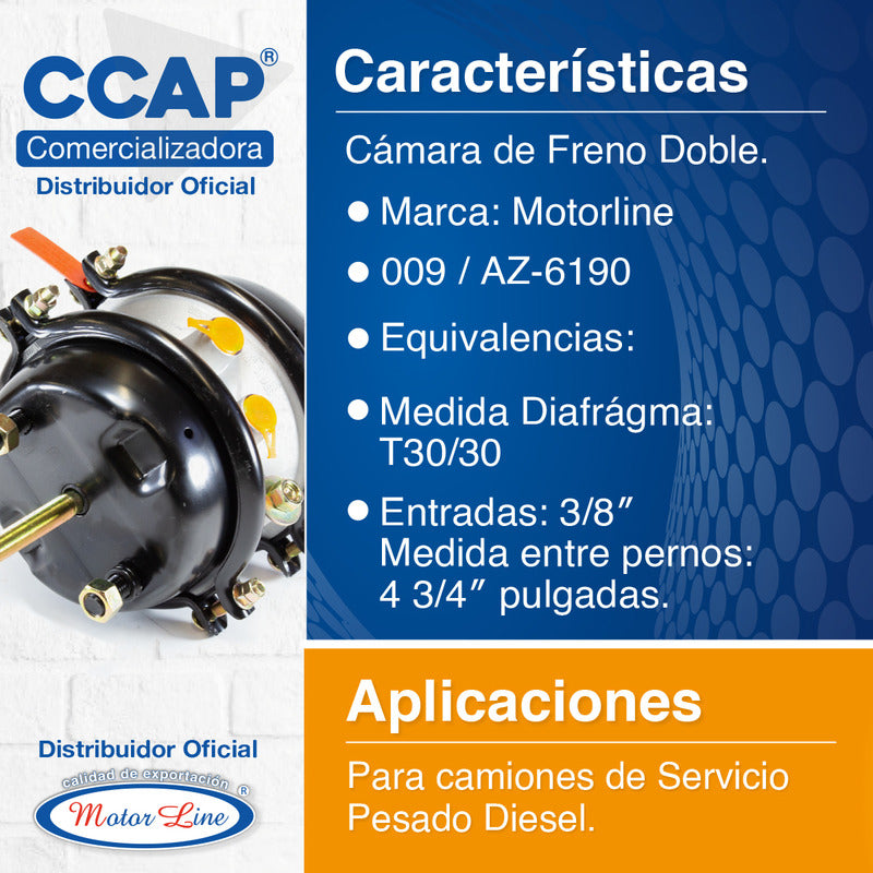 009 / Rotochamber T30/30  Cámara De Freno Doble / Reforzada