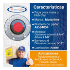 005 / Tapa Maza / Hub Cap Aceite /6 Barrenos / Diámetro 5.25