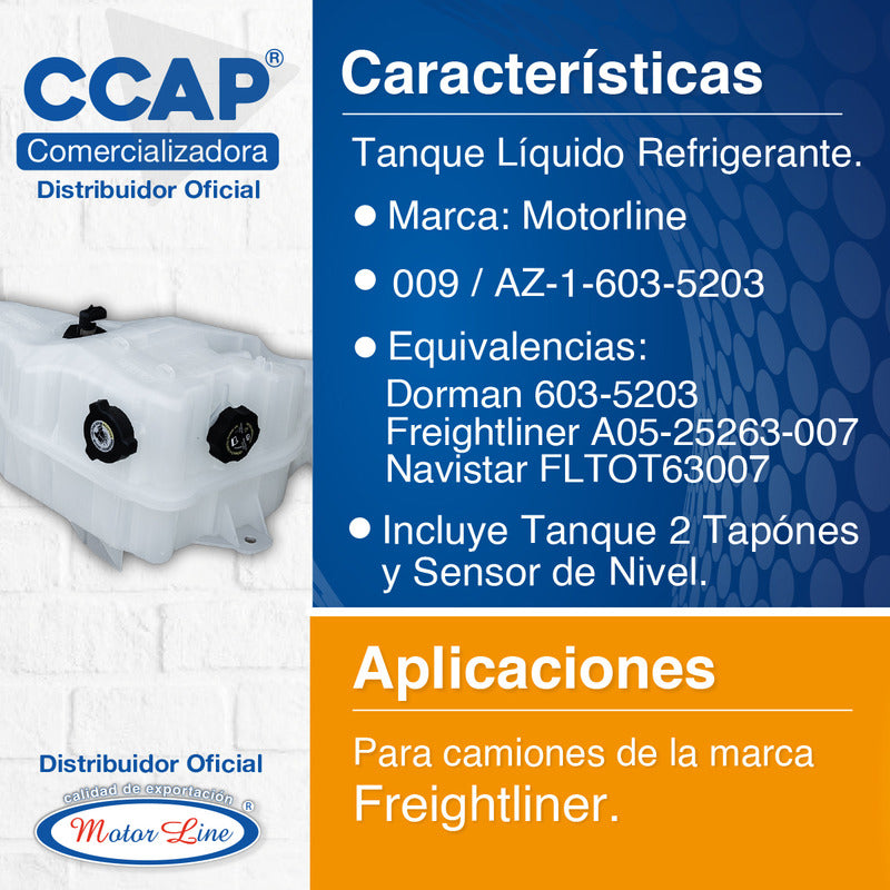 009 / Depósito Líquido Refrigerante / Freightliner M2 / Fld