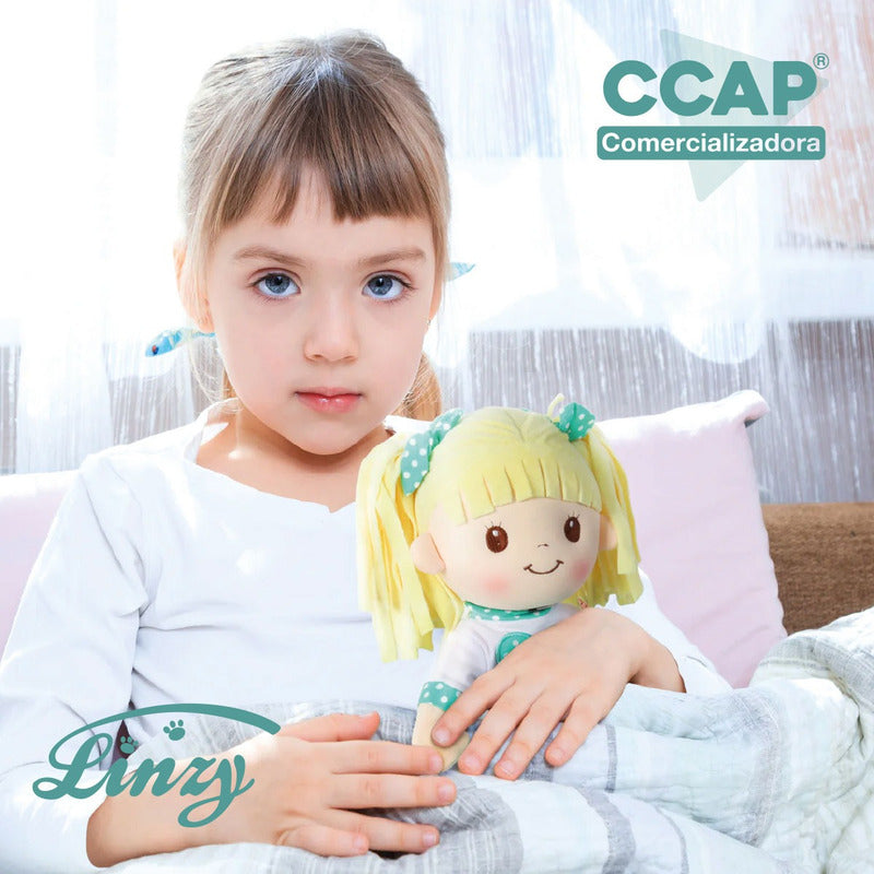 Muñeca De Trapo Y Tela / Sophia Turquoise / Linzytoys