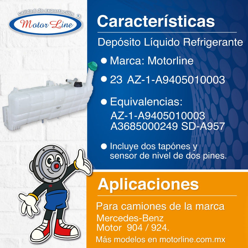023 / Depósito Líquido Refrigerante / Mercedes 904 / 924