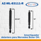 154 / Amortiguador / Delantero / 29.75 / Mercedes Boxer