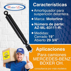 154 / Amortiguador / Delantero / 29.75 / Mercedes Boxer