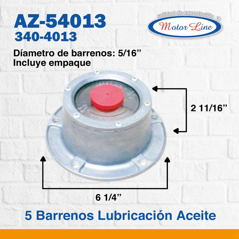 003 / Tapa Maza / Aceite 5 Barrenos / 6.25 In 54013