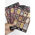10 Planillas Stikers Calcomanias Pegatinas Razas Perros Cute